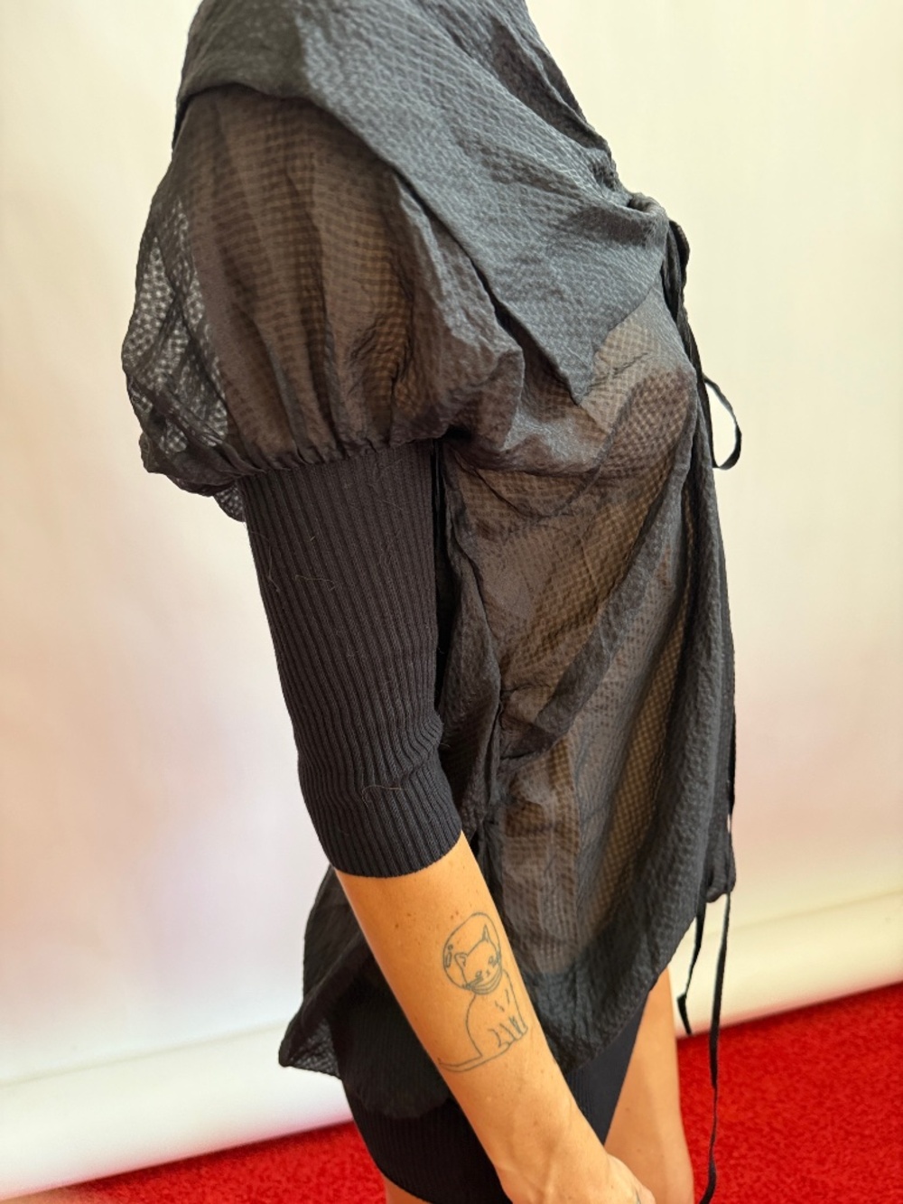 Vivienne Westwood Silk Dress Anglomania W/ ribbed cuffs and bottom and collar - Picture 12 of 13